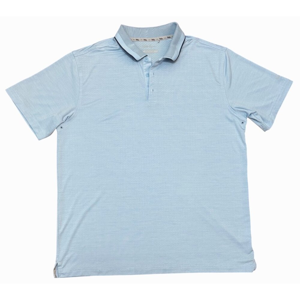 Walter Hagen Golf Polo Shirt Men XL Powder Blue Athletic Fit Stretch Performance